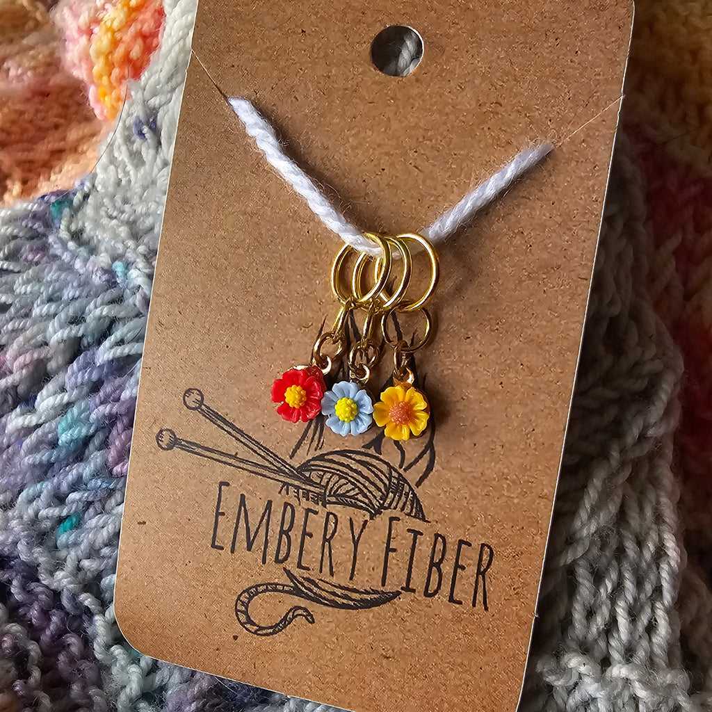 Mini Spring Flower Stitch Markers