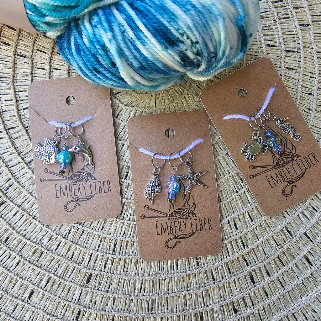 Coastal Stitch Markers - Set of 3
