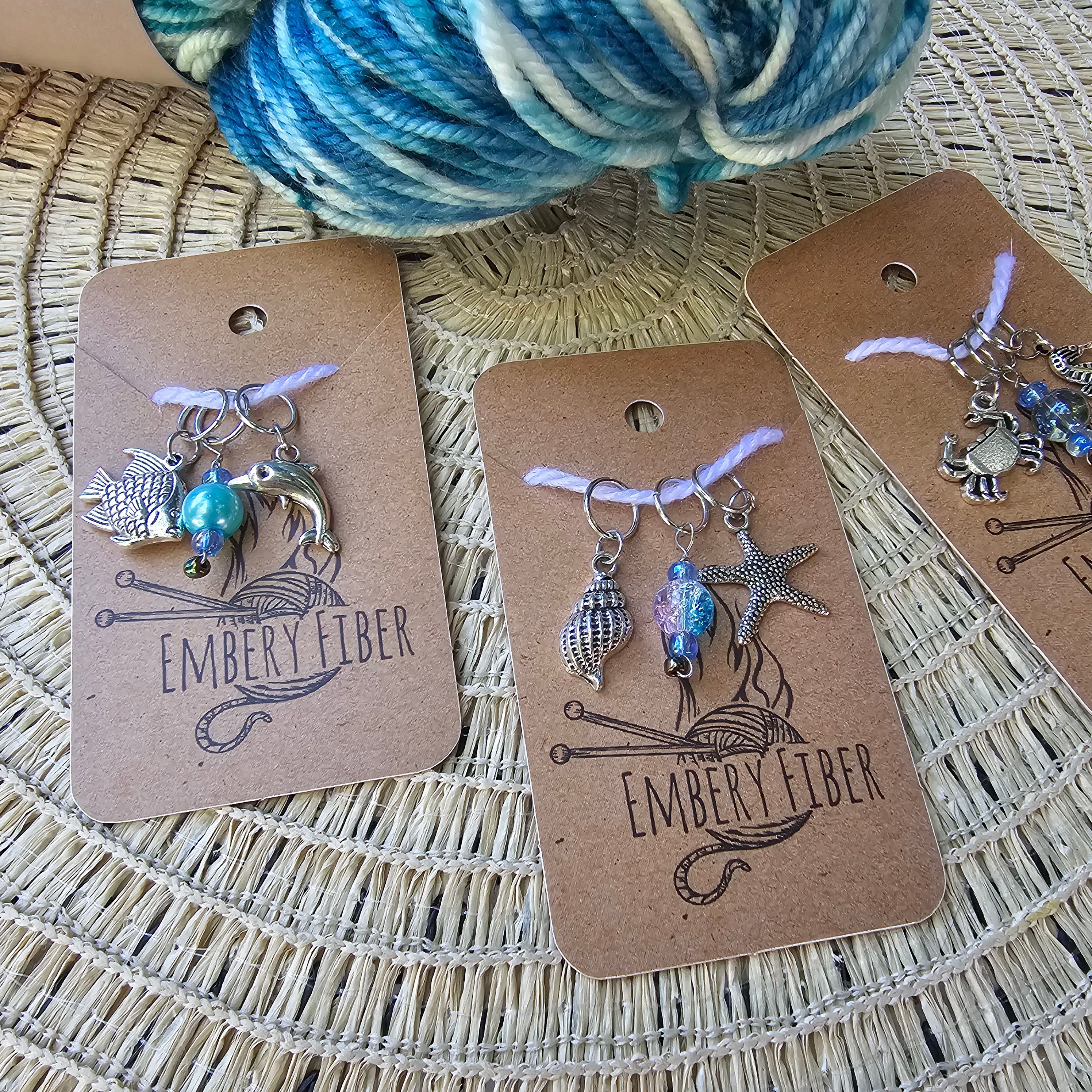 Coastal Stitch Markers - Set of 3