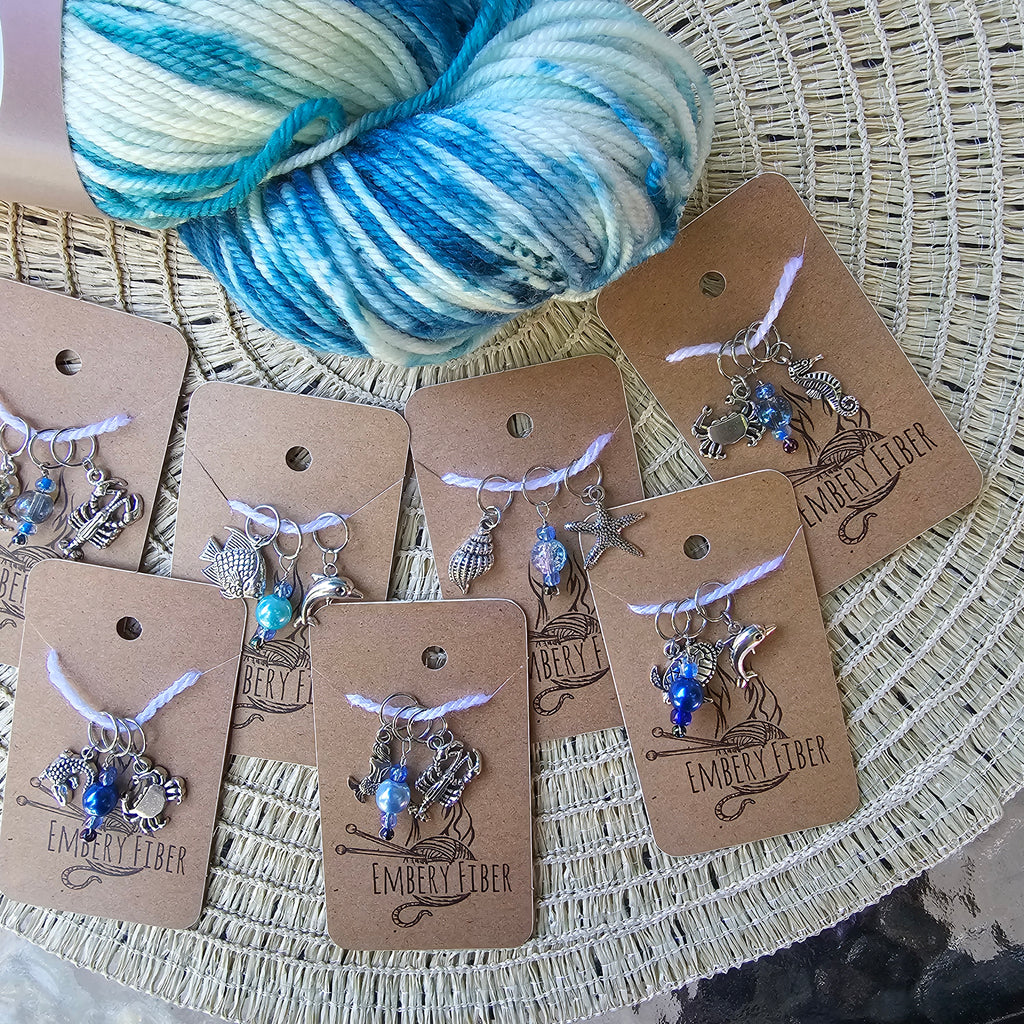 Coastal Stitch Markers - Set of 3