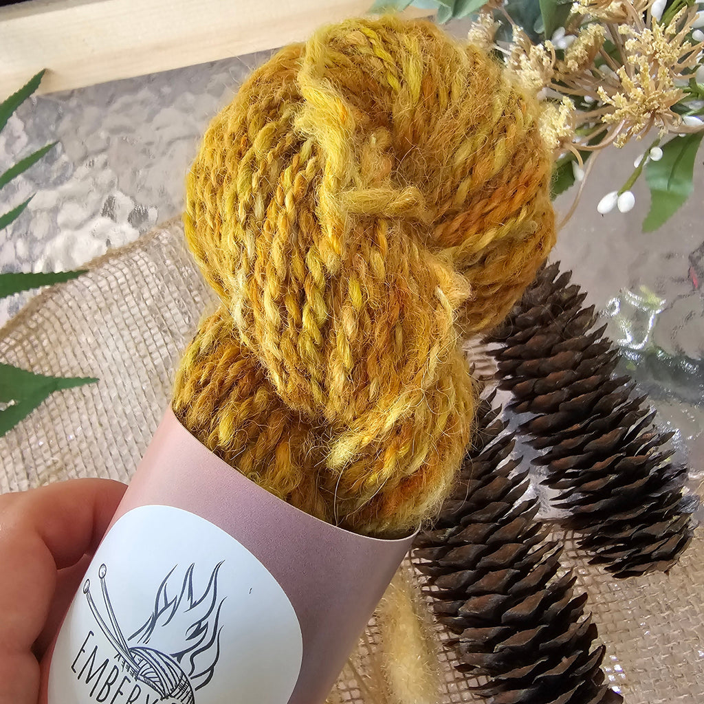 Golden Hour | Handspun Alpaca Yarn