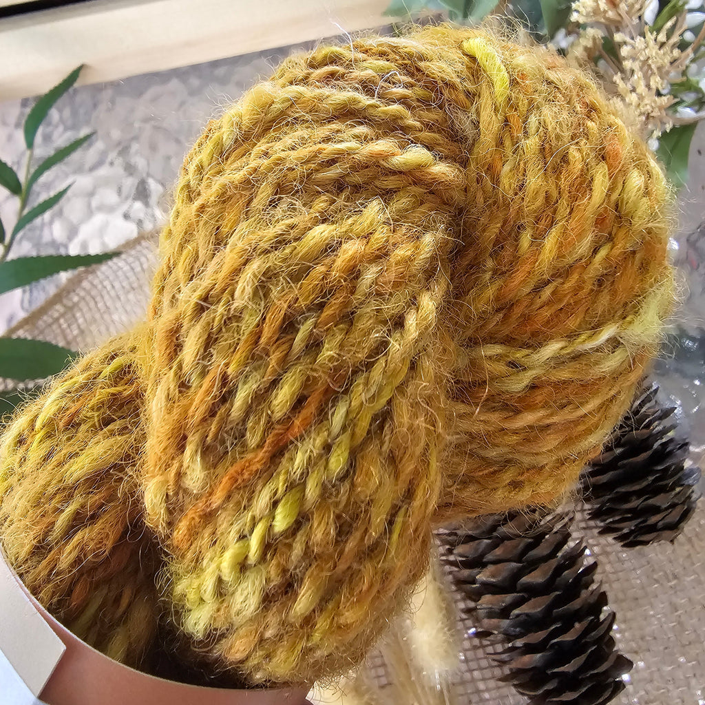 Golden Hour | Handspun Alpaca Yarn
