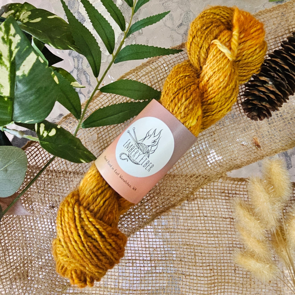 Tangerine | Handspun Alpaca Yarn