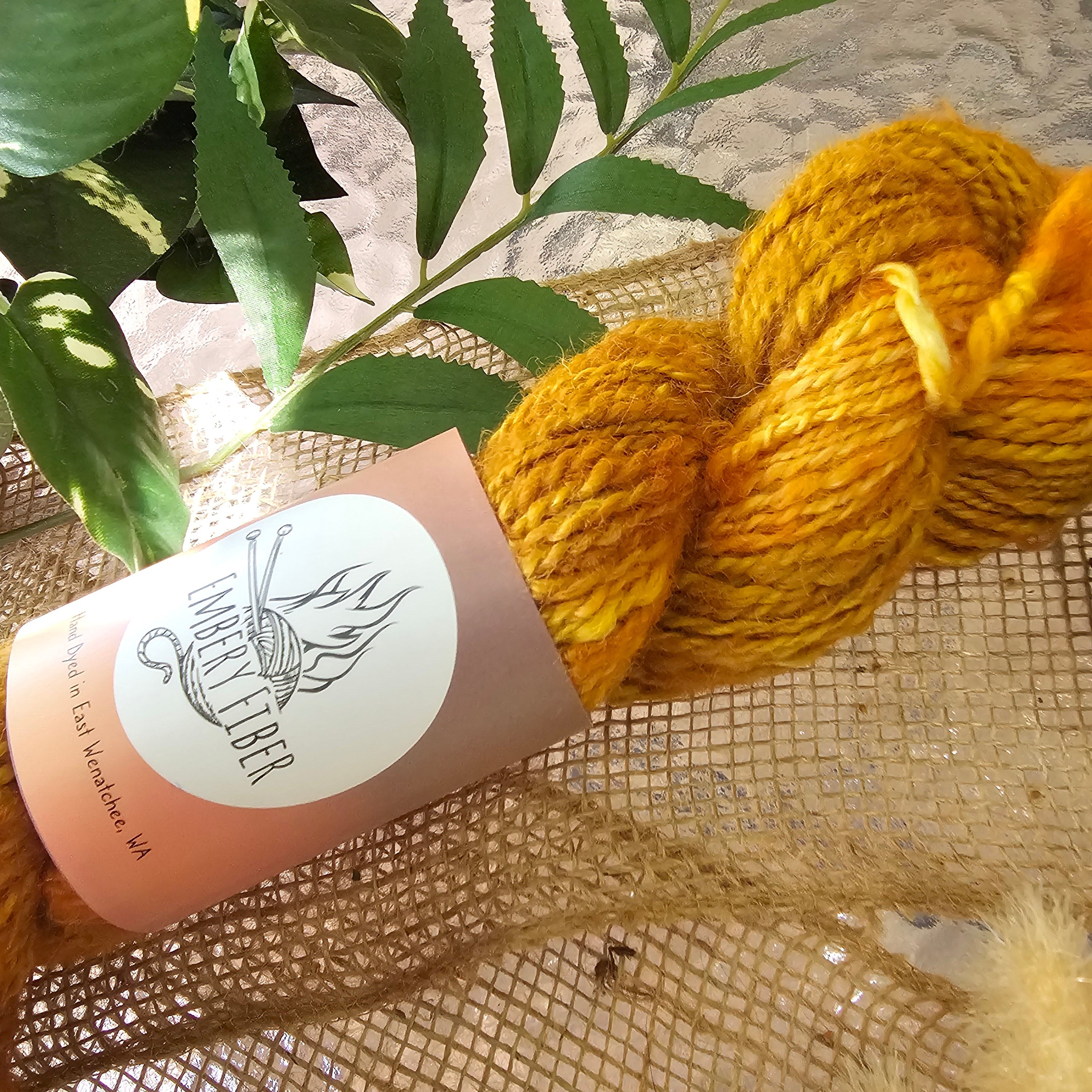 Tangerine | Handspun Alpaca Yarn