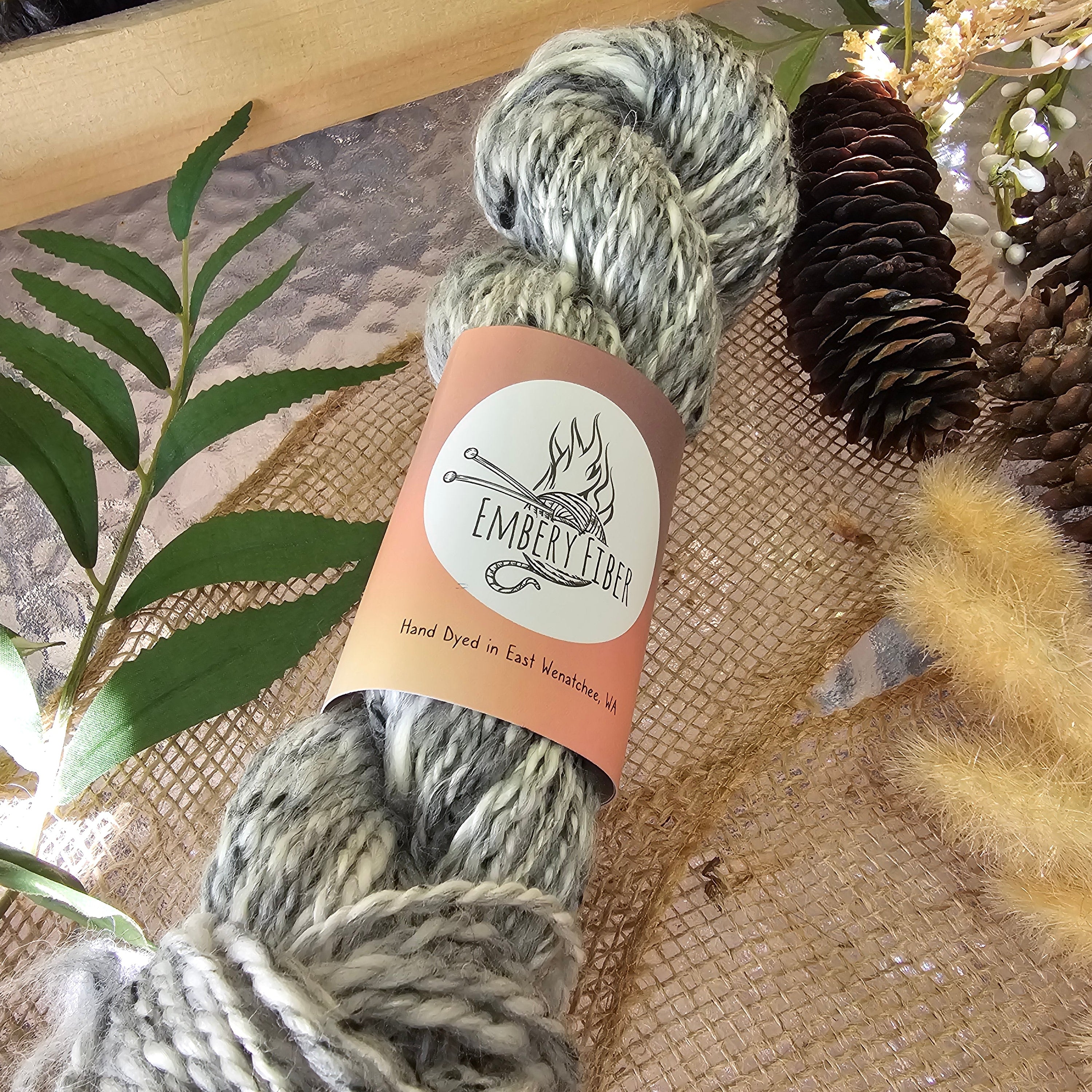 River Stone | Handspun Merino & Tweed Wool Yarn