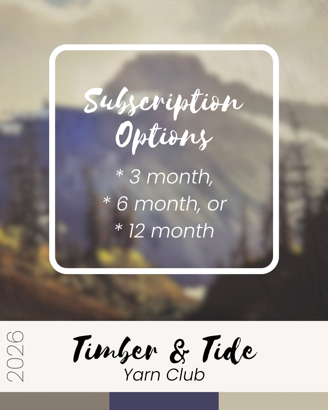 Timber and Tide Yarn Club 2026