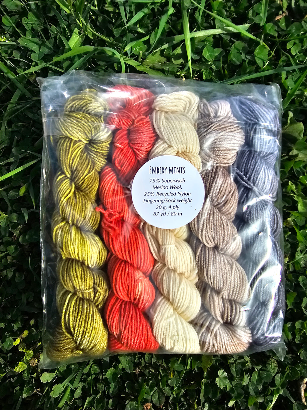 5 Sock Mini Skeins (Random Colors)