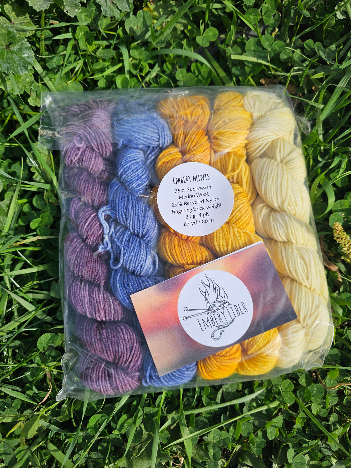 5 Sock Mini Skeins (Random Colors)
